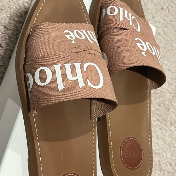 Chloe Brown Leather Sandals - Picture 2 of 9